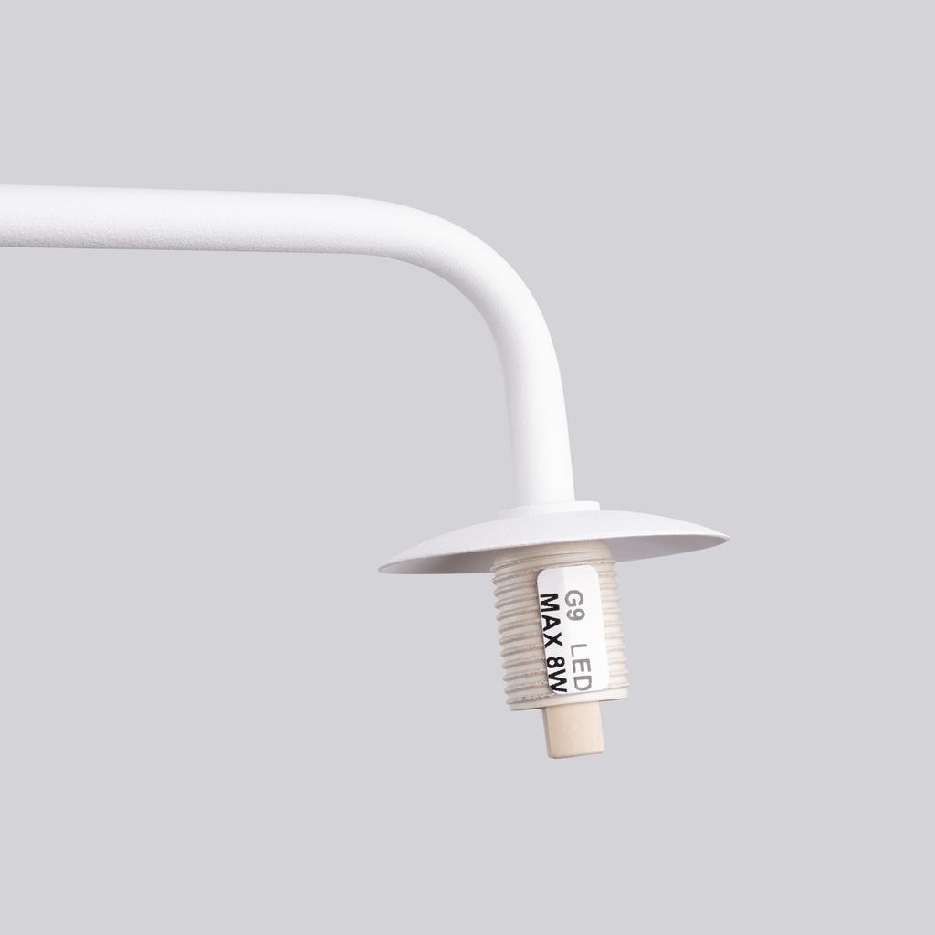 Kinkiet Ścienny Biały Szklana Biała Kula Do Łazienki Przedpokoju 1Xg9 8W Astral Sollux Lighting