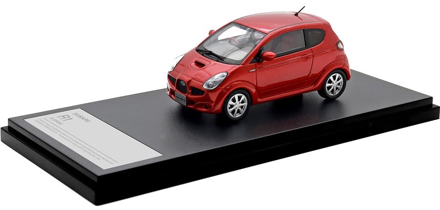 

INTERALLIED Hi Story Scale Subaru R1 S Berry Red Metallic Finished Model HS511RE 1/43 (2005)