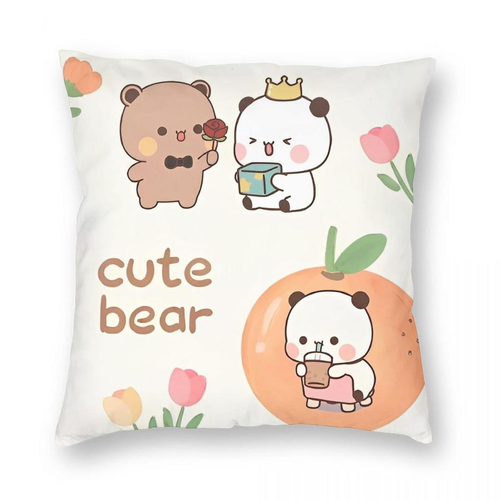 Kawaii Cute BuBu Panda Dudu Pillowcase Soft Polyester Cushion Cover Decoration Throw Pillow Case Cover Home Square Xcm