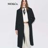 MO&Co. Women's Thick Herringbone Wool Blend Coat