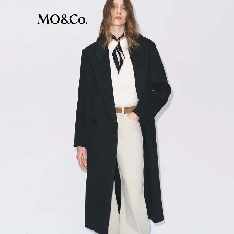 

MO&Co. Women s Thick Herringbone Wool Blend Coat XS