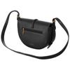 Listonoszka damska crossbody beżowo - czarna ze skóry naturalnej i płótna canvas Peterson