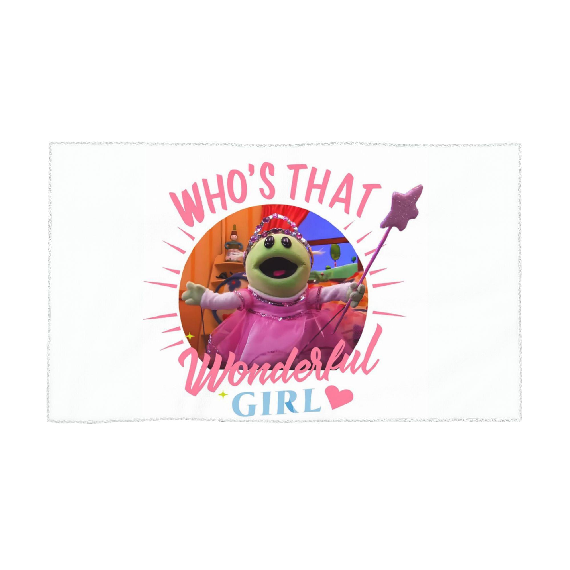 Nanalan Who s That Wonderful Girl Soft Face Towel Quick Dry Pool Bath Cotton Towels Absorbent Quick W30*H60(CM)