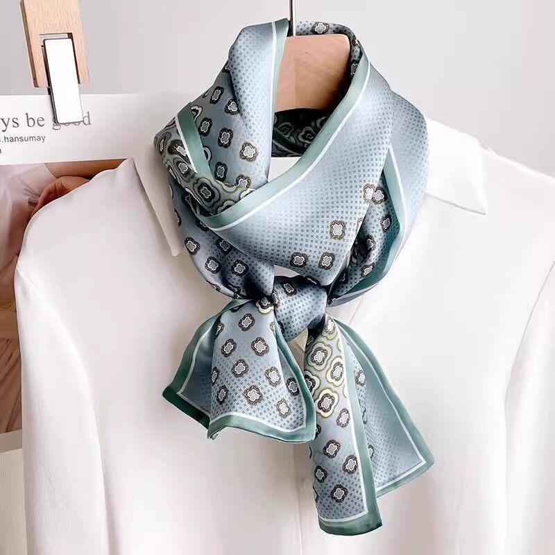 111 mulberry silk scarf women's spring and autumn temperament high-end versatile silk streamer fashion versatile long silk scarf accessories