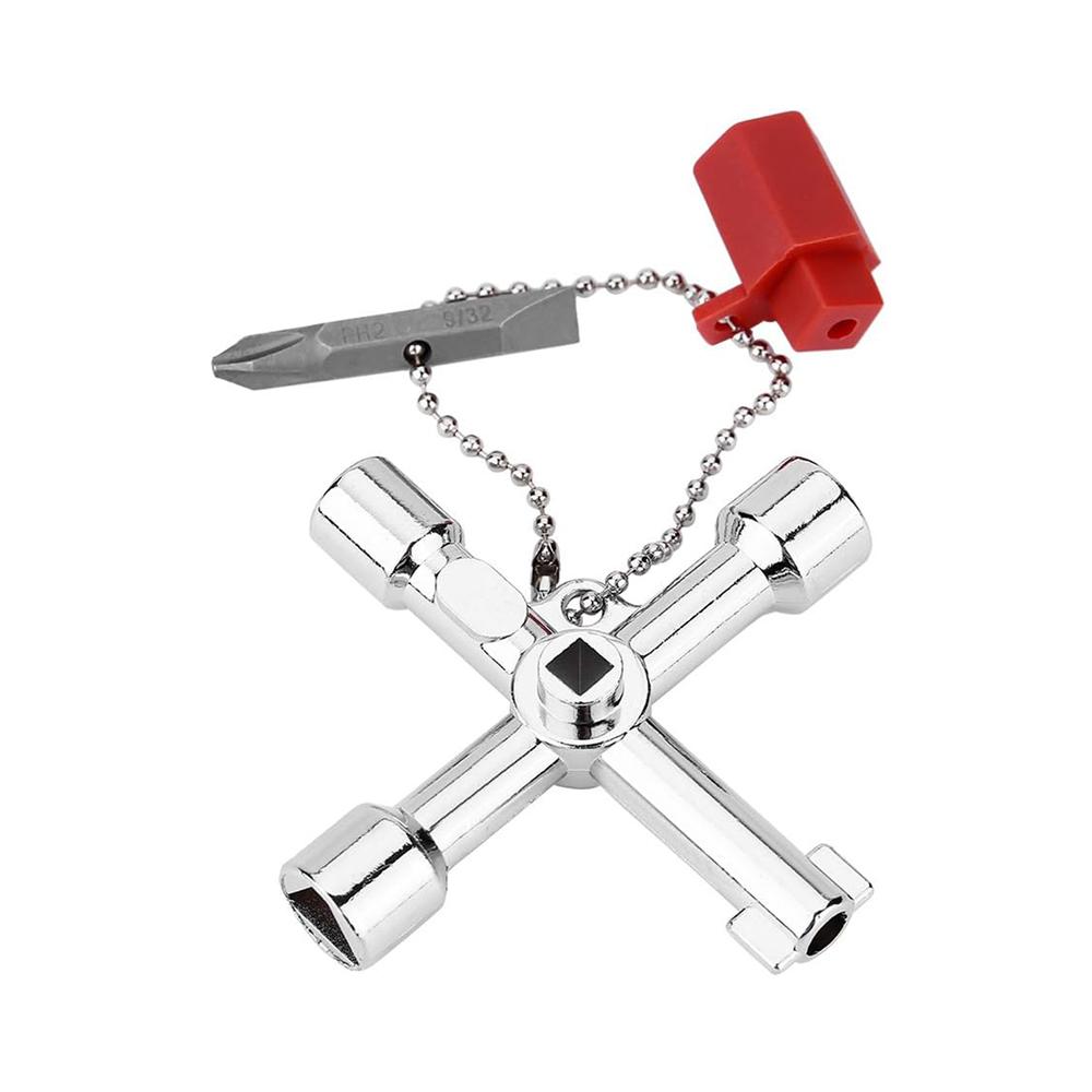 Multi-Functional Water Utility Triange Key Wrench Plumbing Spanner Square Triangle Train Electrical Cupboard Elevator Cabinet