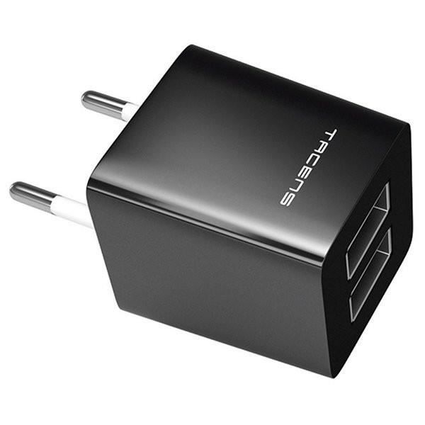 Chargeur mural - Tacens - AUSB1 - 2 Ports USB - Noir - Surchauffe et Sur-courant