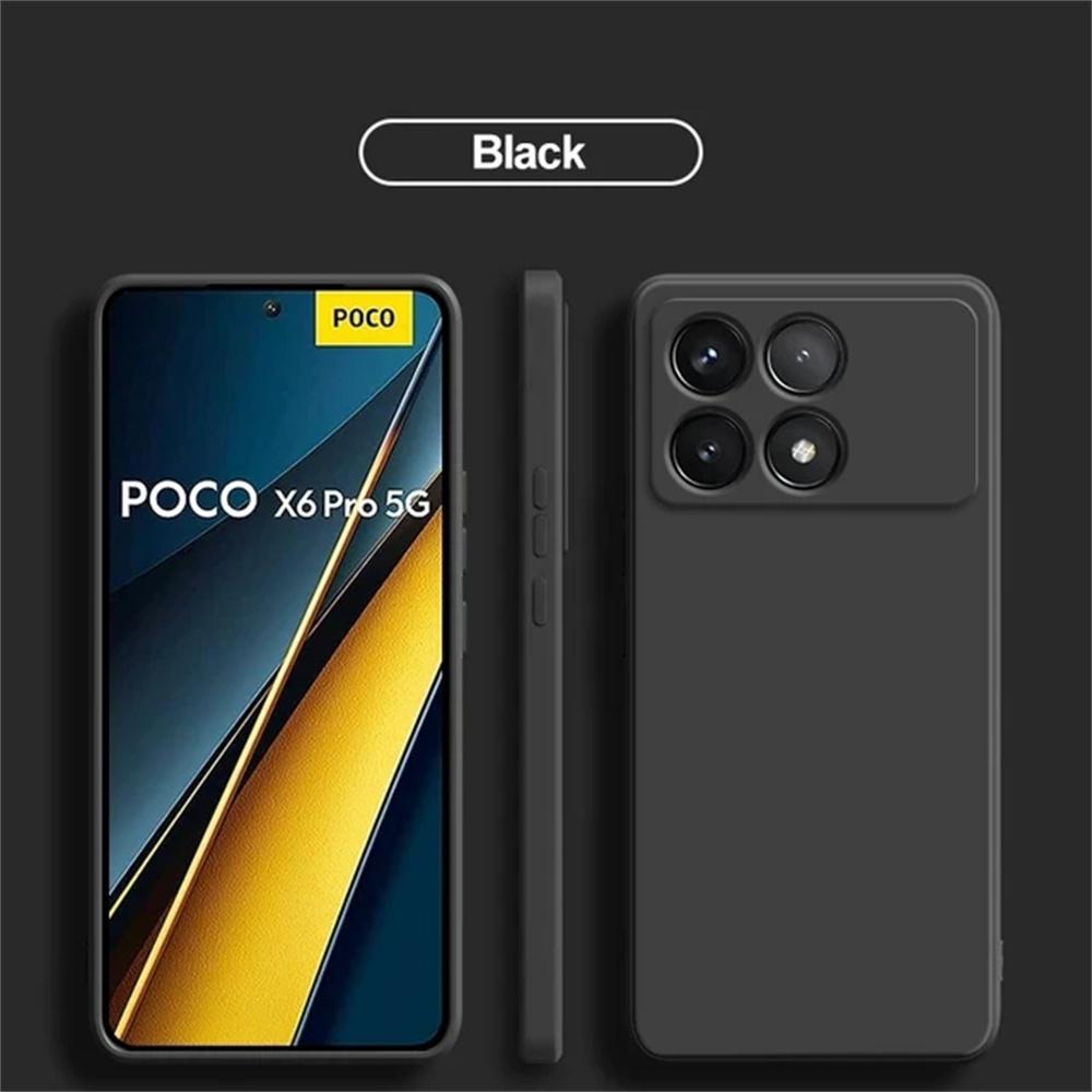 Phone Cases For Xiaomi Poco X6 Pro PocoX6 Pro 5G Shockproof Matte Case For Xiaomi Poco X6 Pro X6 5G Camera Protector Soft Cover