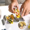 Stainless Steel Taco Holder Stand Mexican Roll Rack Taco Holder Wave Shape Taco Tray Mexican Food Rack Cake Rack Kitchen Gadgets
