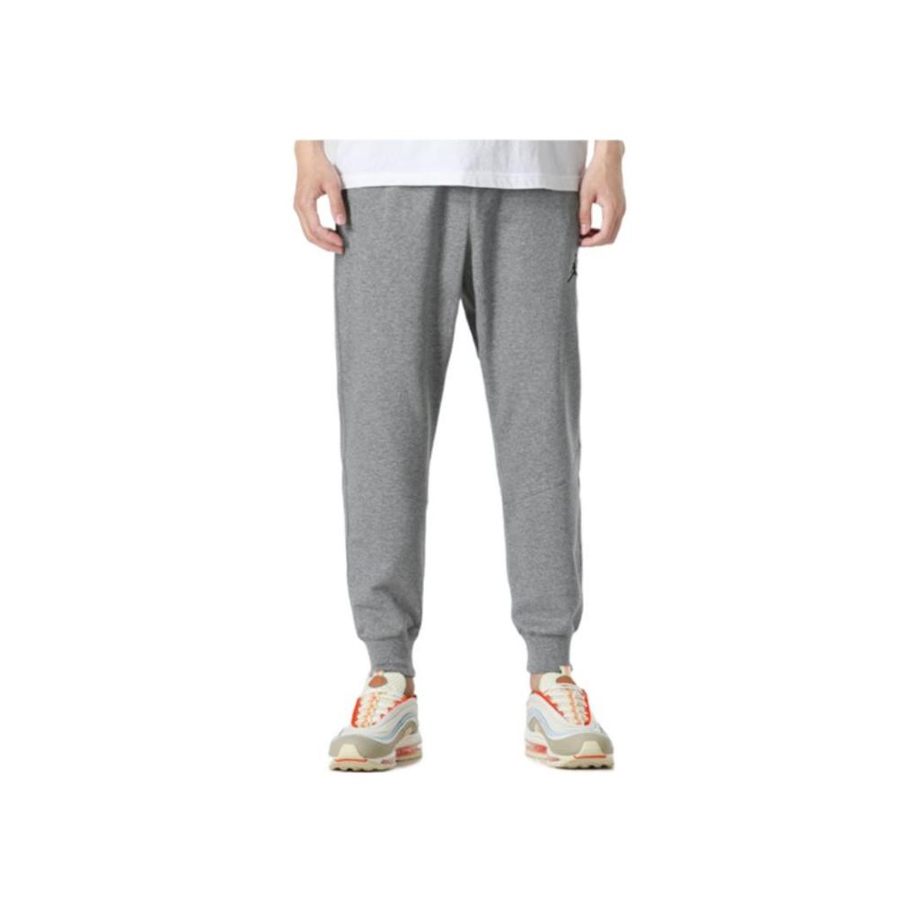 Jordan FW22 Solid Color Logo Print Joggers With Elastic Waist Men Bottoms Grey DQ7333-091