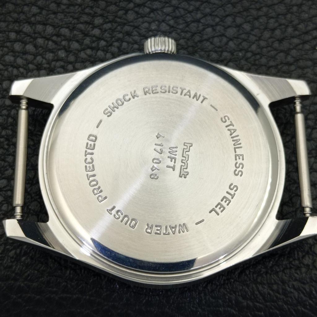 INDIANISCHE VINTAGE HMT JANATA HANDAUFZUG HERREN ARABISCHES SCHWARZES ZIFFERBLATT UHR a440983-4