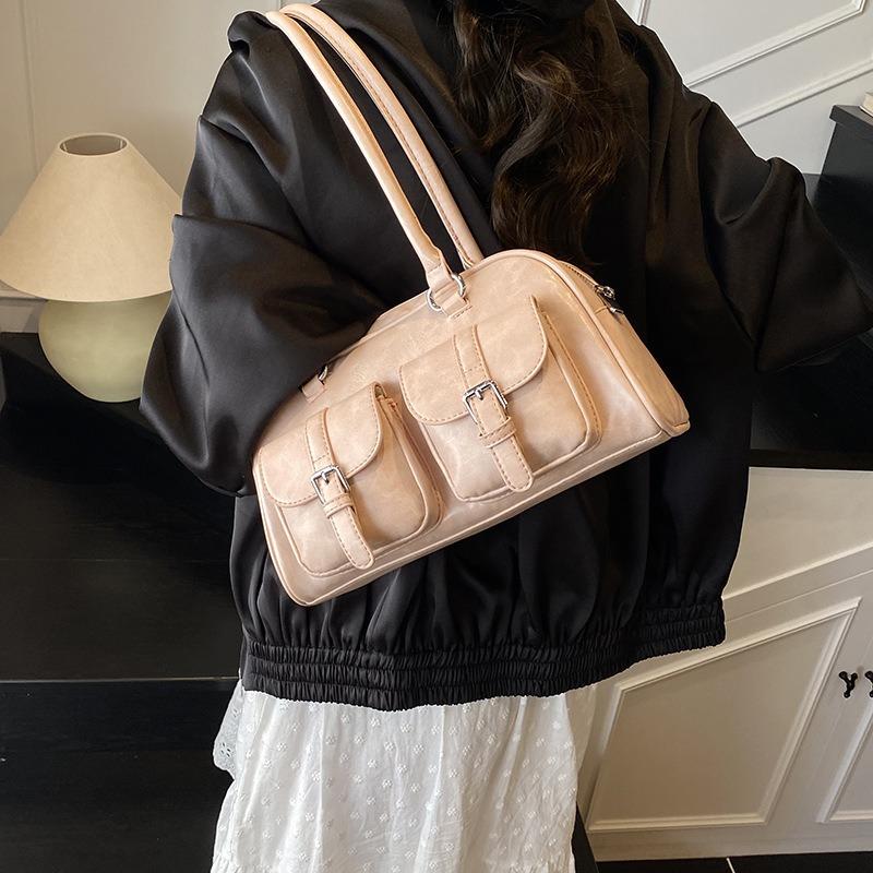 Premium bag women's new spring and summer niche simple portable bowling bag versatile shoulder bag