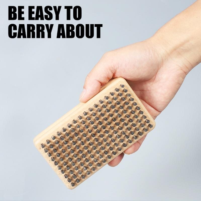 3Pcs Snowboard Wax Brush Ski Board Cleaning Brush with Nylons Brush, Horsehair Brush, Brass Brush Reusable Ski Wax Brush