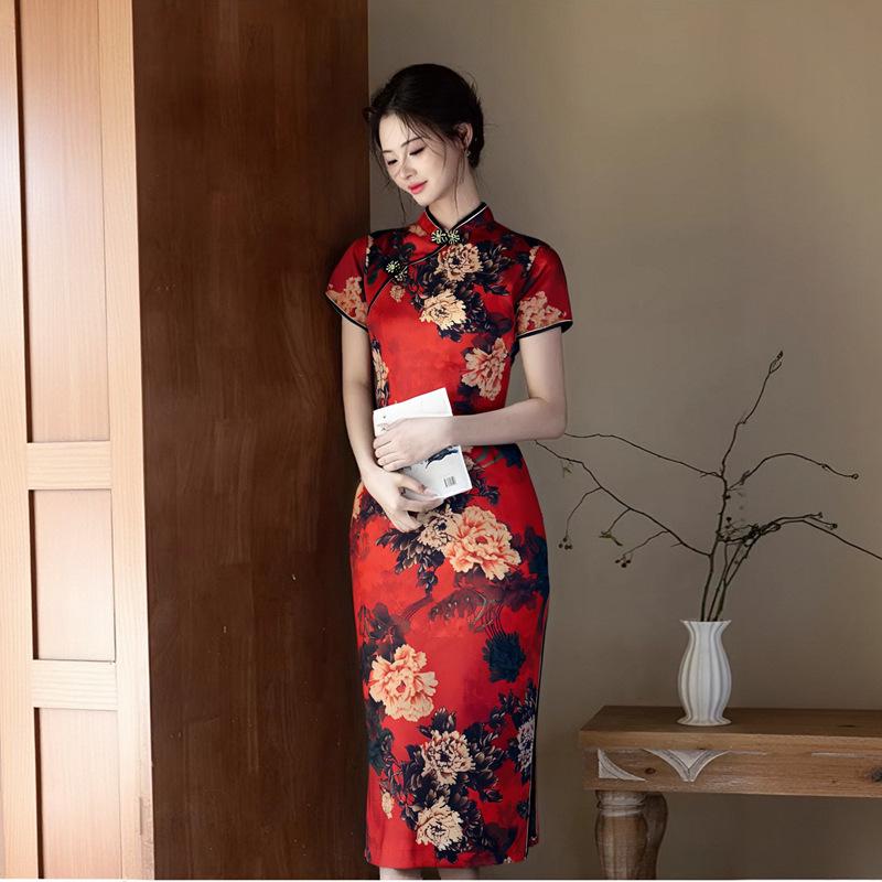 Qipao chinezesc retro 2025: Îmbrăcăminte de vară ușoară, literară și elegantă
