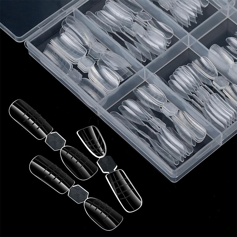 120 Pcs/Box 2 In 1 Nail Forms Mold Building Reusable Nail Extension Forms For Builder Gel Press On Nails Design Salon Diy Tools