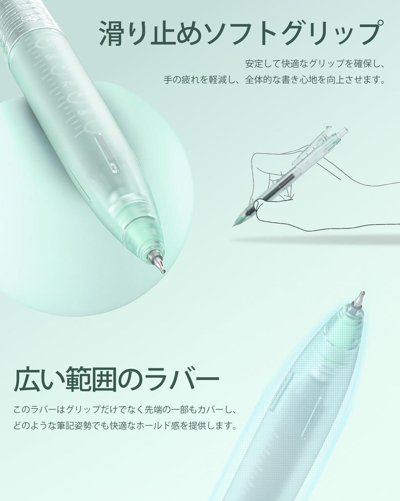 Four Candies Gel Pen Cute Gel 12 Ballpoint Pens 2 Perfect for and Student Supplies Green Set, Notebook-Style Pens, 0.5mm & Highlighters,