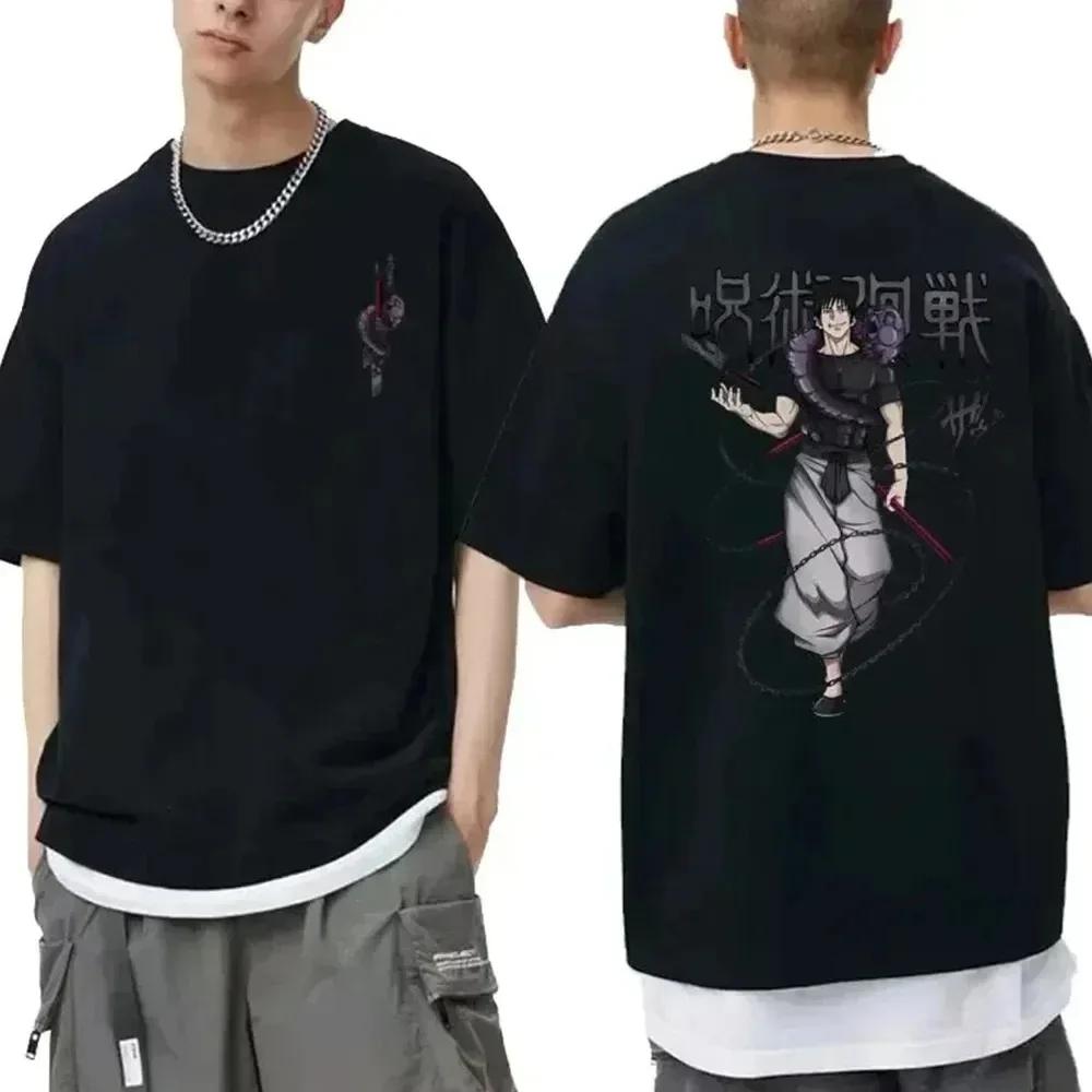 Muži Ženy Japonské Anime Jujutsu Kaisen Fushiguro Toji Grafické Tričko Módní Nadměrná Trička Muž Manga Módní Bavlněný Top