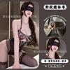 Leopard Print Open Sex Underwear Sexy Neck Lace Lace Strap Perspective Backless Onesie Women's Uniform