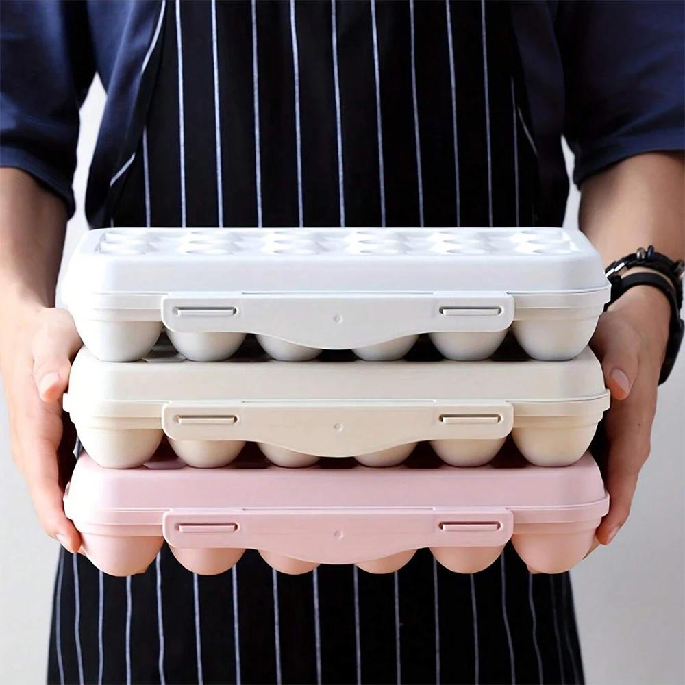 12 Grid Egg Holder Plastic Egg Protector Tray Portable Eggs Carrier Container Case for Refrigerator Camping Picnic Hiking Travel