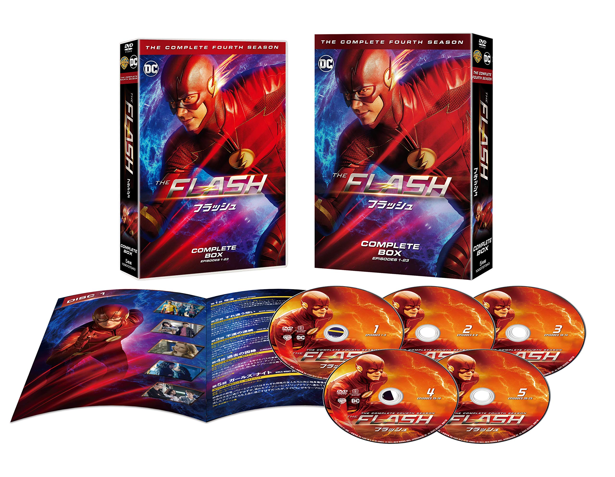 

THE FLASH 4th Season DVD Complete Box Set 5 (Episodes 1-23, Discs)