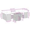 8-teiliges Gartensofa-Set mit Kissen Schwarzes Poly-Rattan