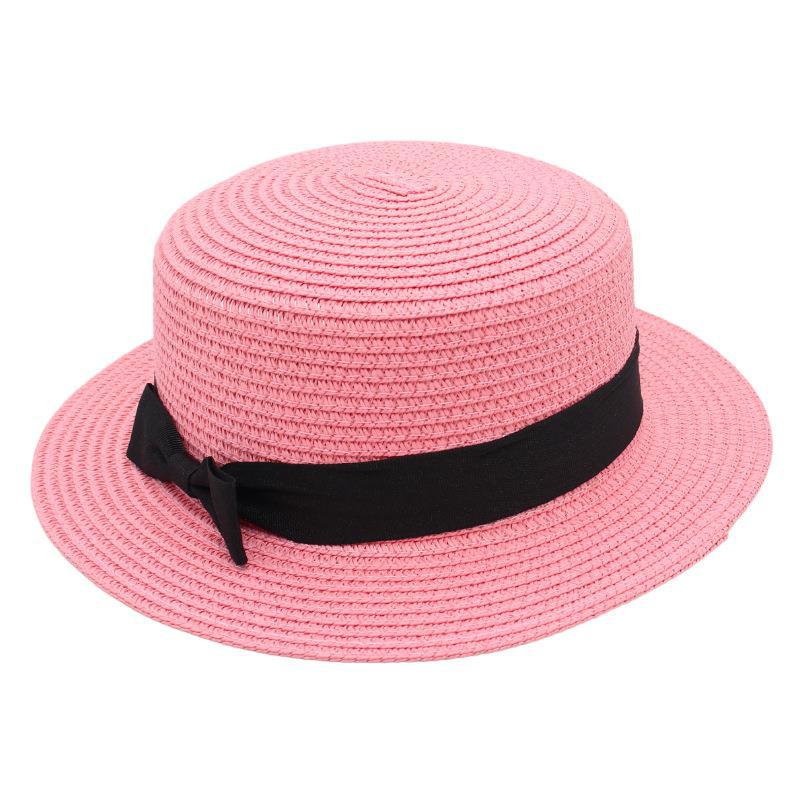 Sweet Straw Hat Cloth With Sun Hat Fairy Wind Bucket Hat Flat Top Cool Hat Panama Hat Cute
