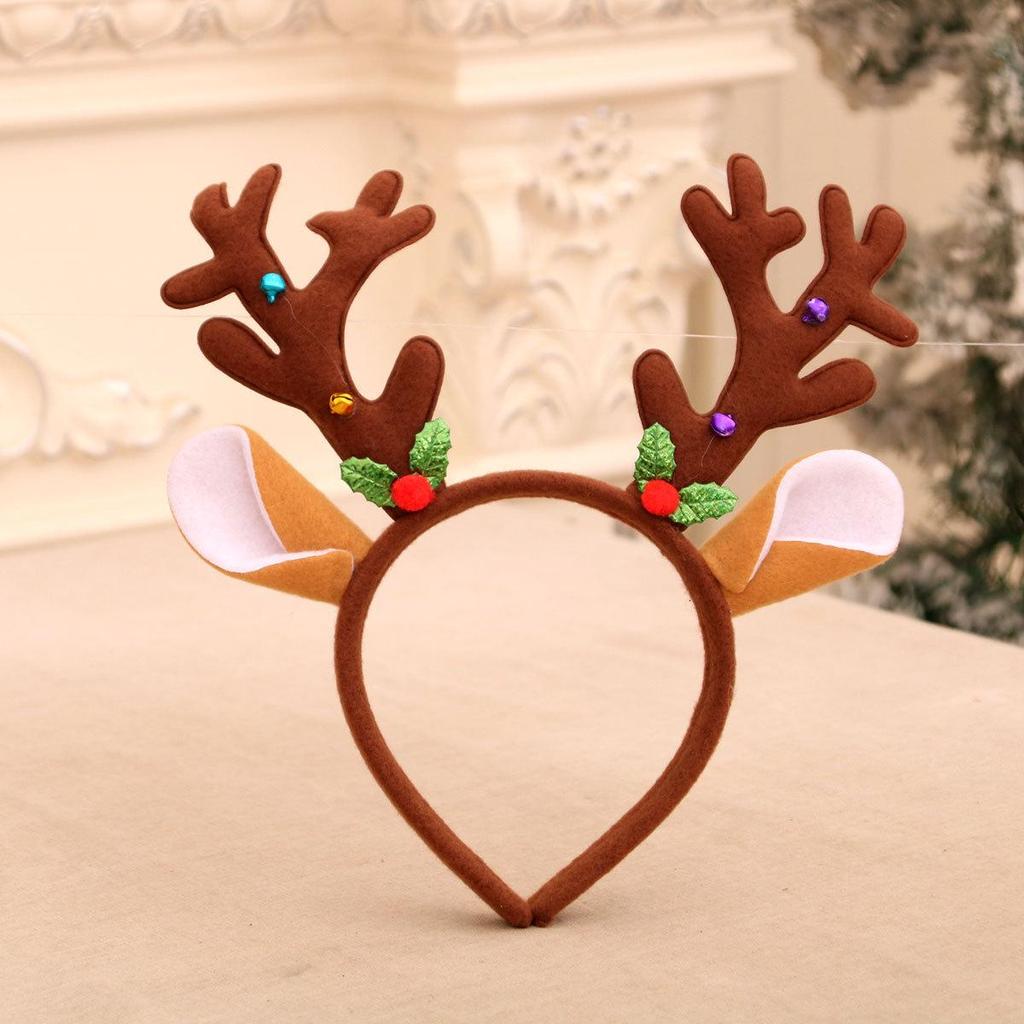 Individually Packaged Cartoon Christmas Headbands: Festive Decorations and Party Gifts with Antlers.