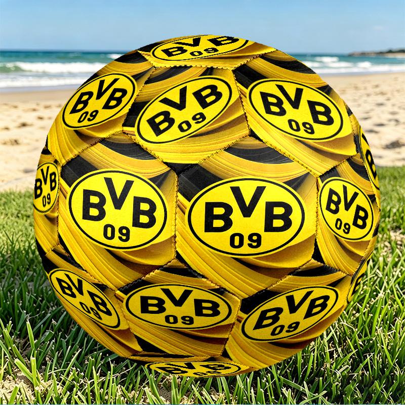 Borussia Dortmund Print Maat 5 Voetbal, PU Slijtvast Voetbal voor Wedstrijdtraining en Dagelijkse Oefening, Verjaardagscadeau voor Voetbalfans