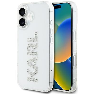 Étui pour iPhone 16 Karl Lagerfeld Strass transparent