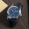 KNIS Japan Made Watch with Sapphire Glass Navy Leather KN003-BLNVLE