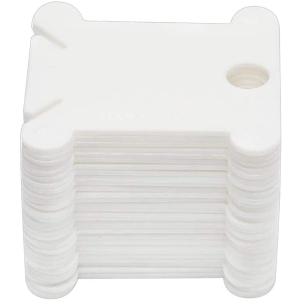 Yesallwas Thread Winding Set of for Embroidery Thread and Thread Holding 120 Boards, White, 120, Plastic, Storage, Winding, (White, pieces)