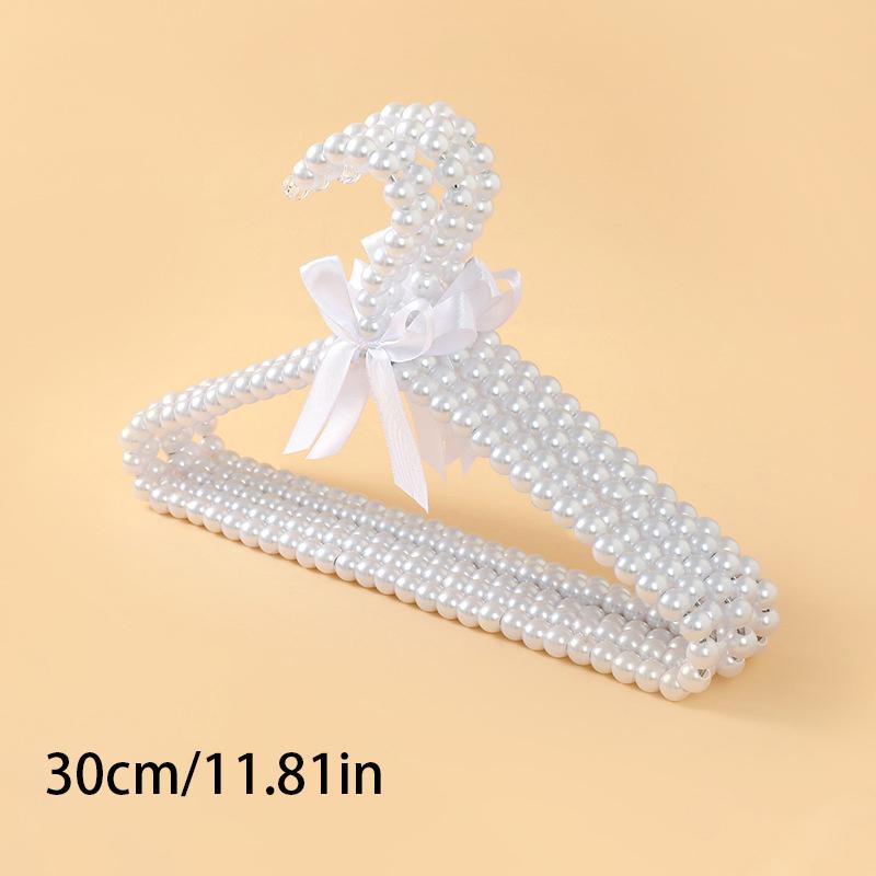 

5 шт. стильная вешалка для одежды для домашних животных с искусственным жемчугом 20/25/30 см маленькая вешалка для одежды с жемчугом 30cm белый