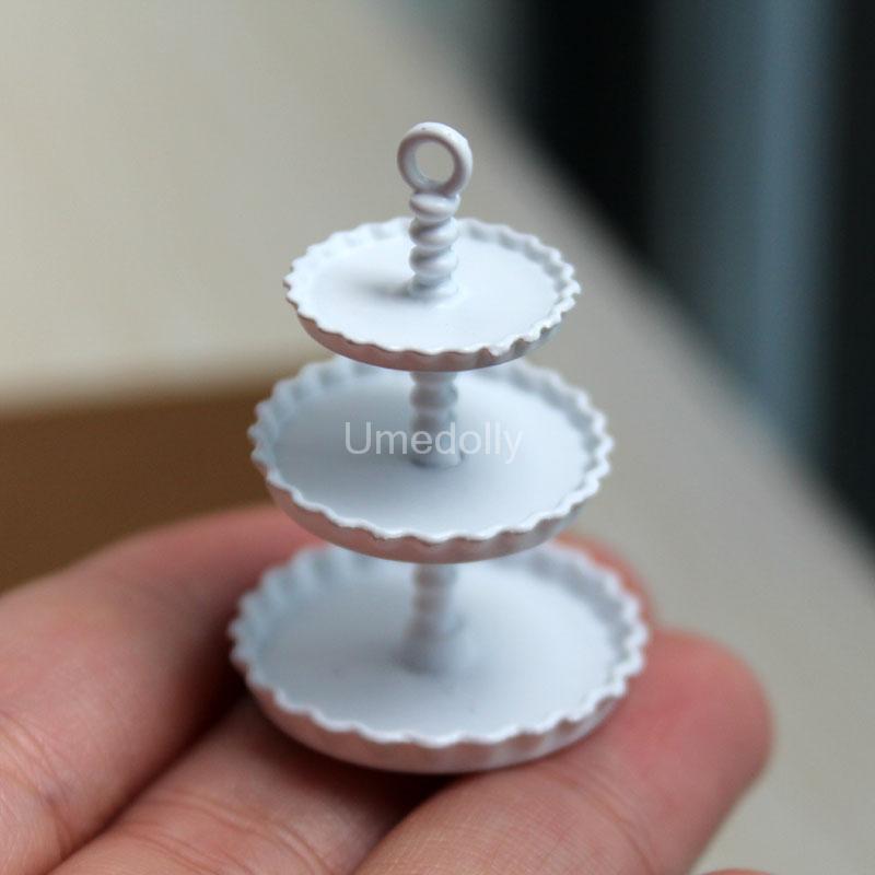 1/12 Scale Miniature Dollhouse Cake Stand Mini Donuts for BJD Food Toy OB11 Doll House Kitchen Accessories Toy