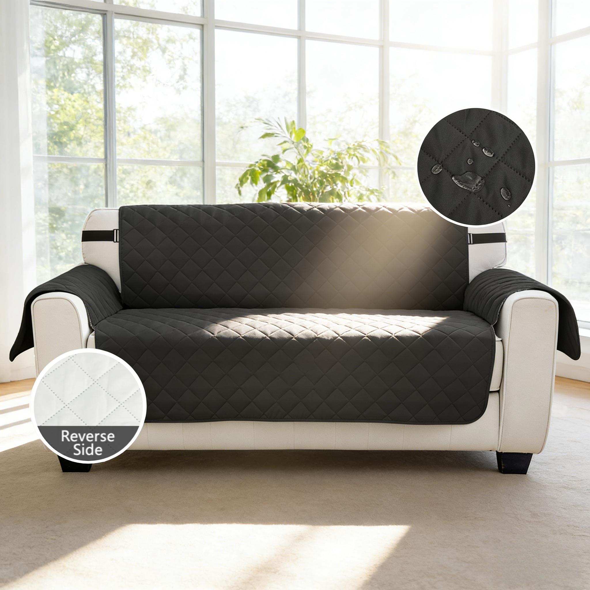 Funda Impermeable Acolchada para Sofá Para Perros Niños Y Mascotas Protector de Sofá Anti-Desgaste Se Adapta a Sillón Reclinable Asientos 1/2/3/4 Muebles 2 Seater 90inch