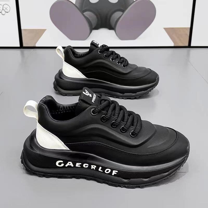 Designer Luxury Chunky Sneakers for Men Fashion Casual Color Block Leather Breathable Height Increased Platform Running Shoes