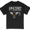 Hummel Anatomie T-Shirt Lustiges Wissenschafts-T-Shirt Entomologie Shirt Lässiges Grafik-T-Shirt Unisex Bildungs-T-Shirt Sommer Atmungsaktives Oberteil
