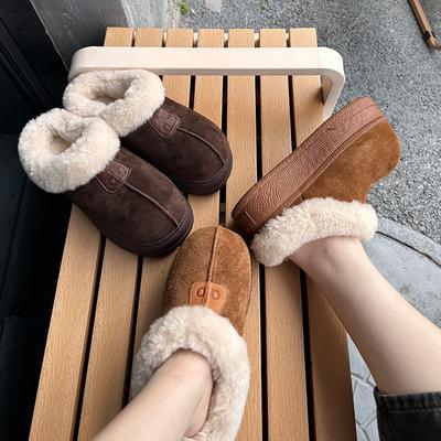 Leder Schaumstoffboden Schneestiefel Damen 2025 Winter neue thermische Baumwollschuhe mit antiken Stiefeln bedeckt Tide