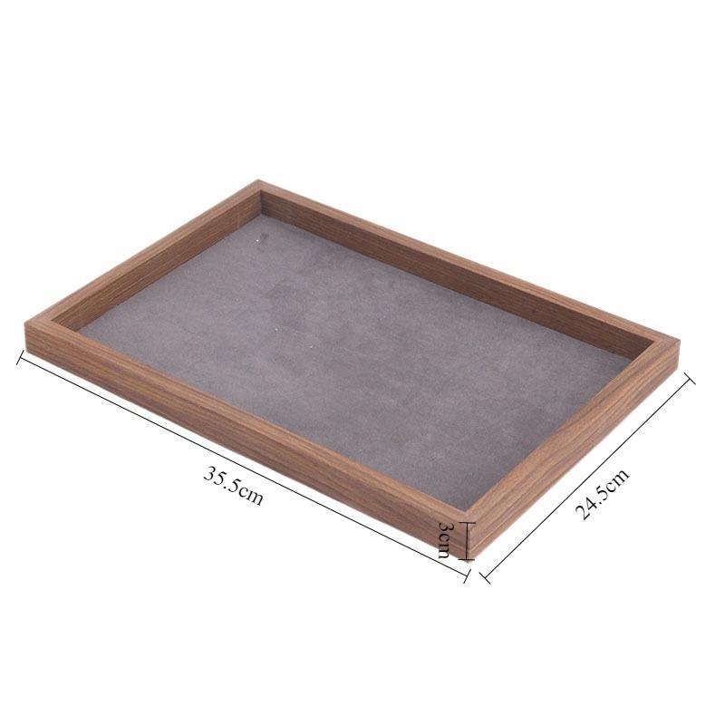 

Flannel Jeweler Display Tray Large Capacity Necklace Storage Pallet Counter Jewelry Showcase Tray Rings Trinket Organizer Pallet