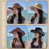 Summer Hiking Cowboy Hats Western Cowboy Hats Drawstring Versatile Sun Shade Bucket Hats for Fishing Camping Traveling