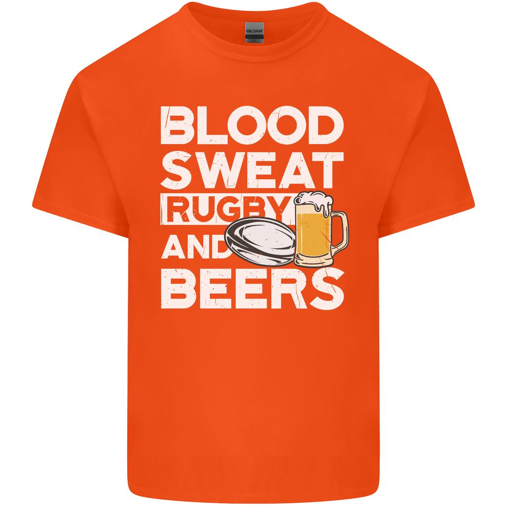 Blood Sweat Rugby and Beers Funny Unisexs Light Cotton TShirt
