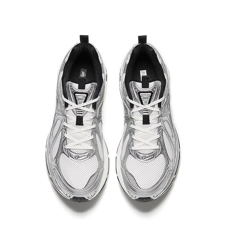 Anta Champion G02.2 Trendy Versatile Non-Slip Breathable Low-Top Casual Shoes Men sneaker Silver 112528803A-3