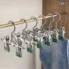 5-Pack Seamless Stainless Steel Trouser Rack Adjustable Stainless Steel Shoe Rack Trouser Rack Boots Hanger Portable
