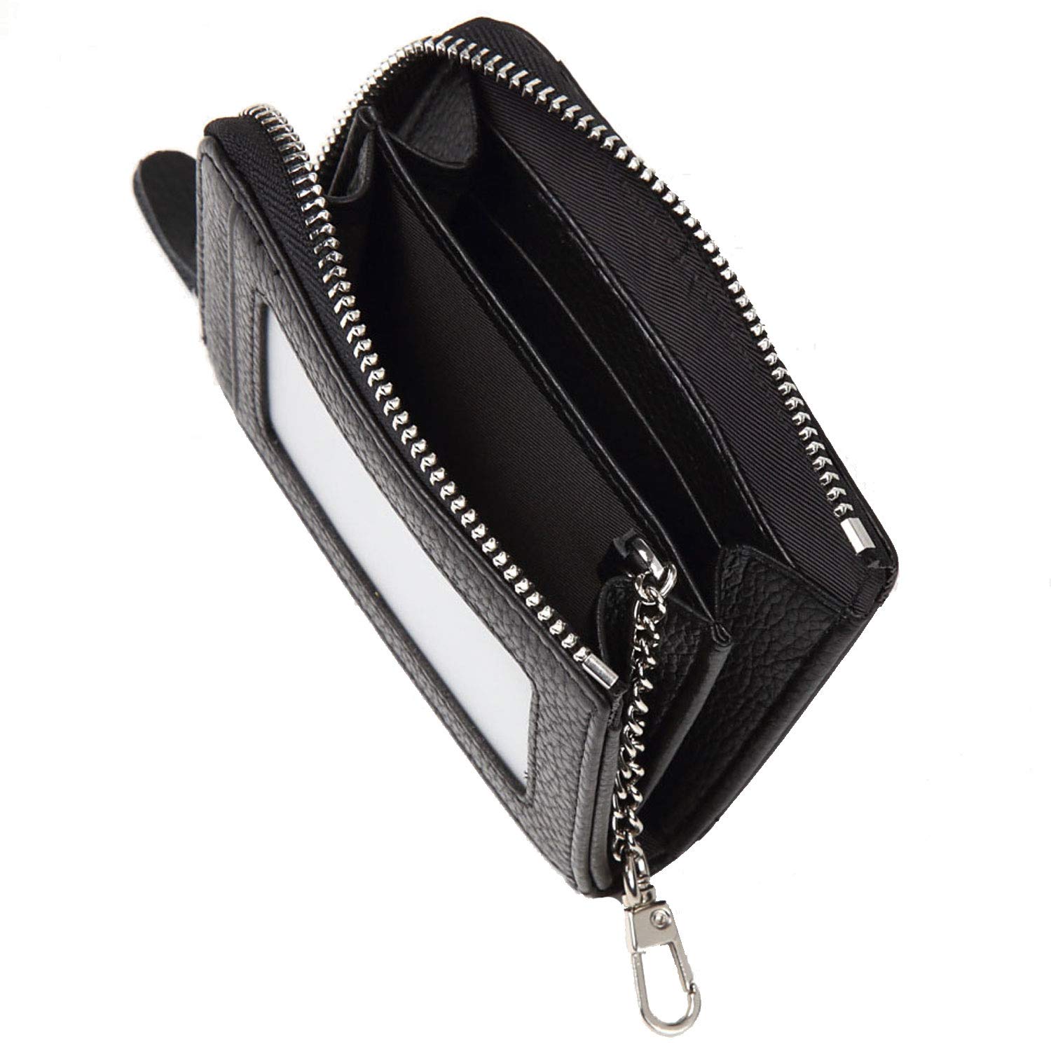 

Shoebill Pass Case Commuter Purse Coin Purse Key Chain Coin Case Leather Genuine Leather Black Men s Women s
