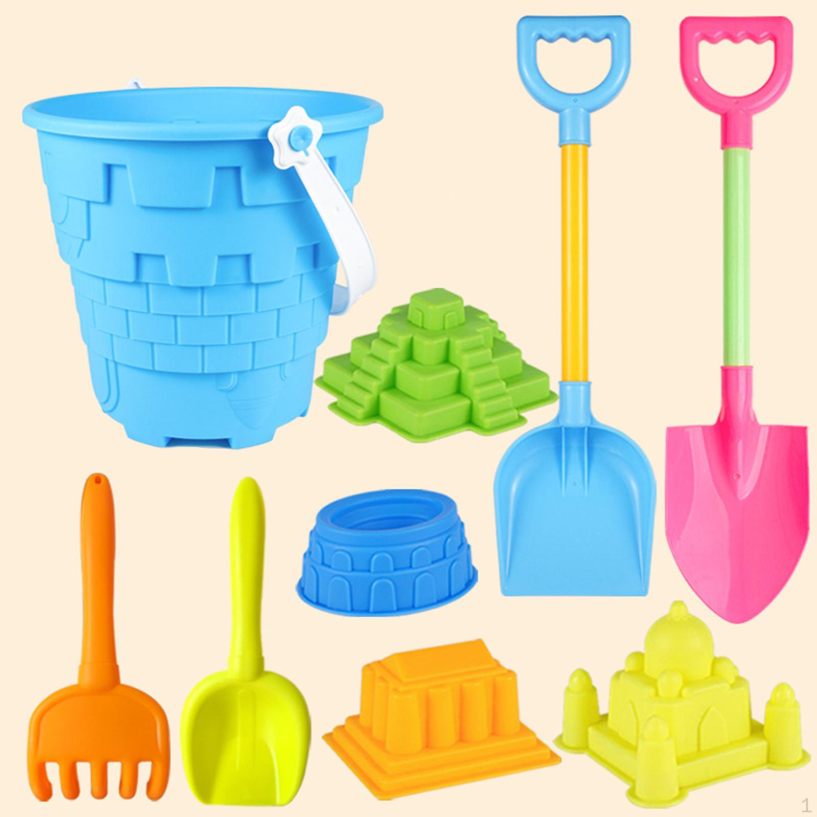 

9 шт. замок песок пляжные игрушки ведро игрушечный набор строительные наборы для улицы синий