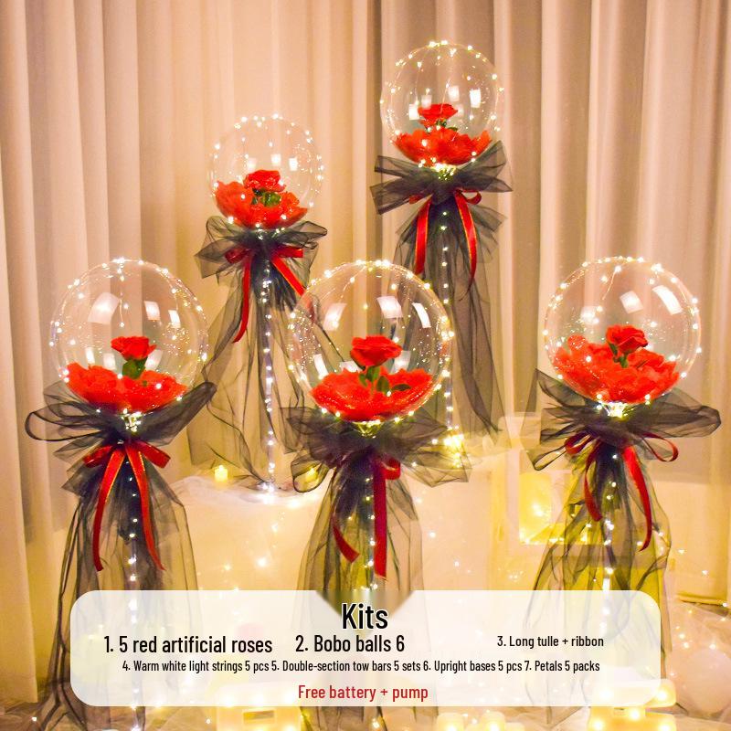 Romantisches Ballon-Deko-Set für Geburtstag oder Heiratsantrag