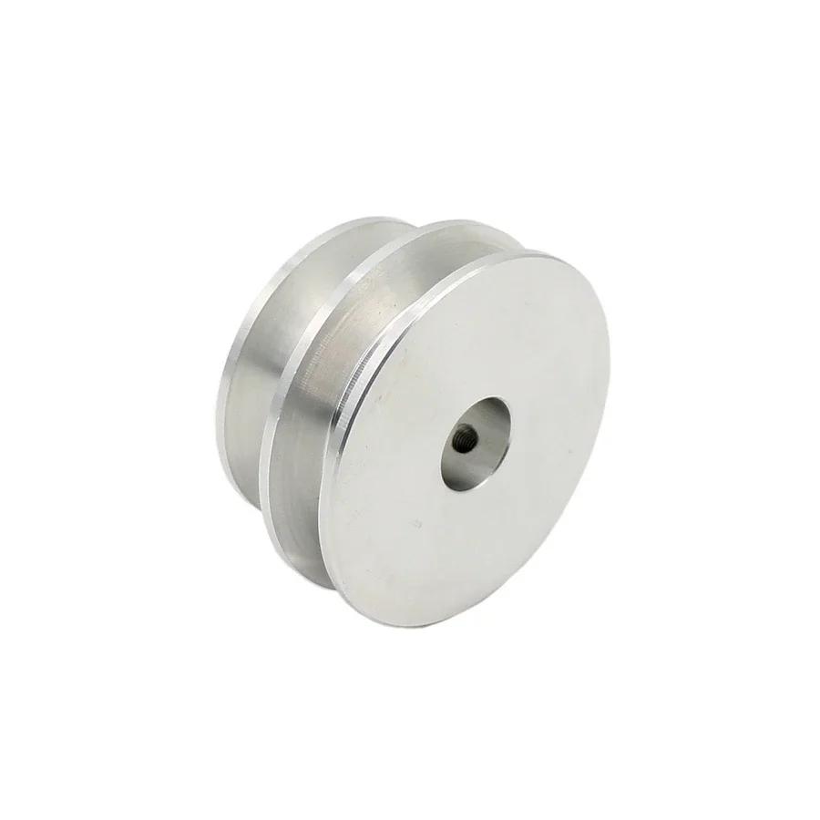 Aluminum Alloy 40/50MM Double Groove Pulley 8-20MM Fixed Bore V-Shape Pulley Wheel