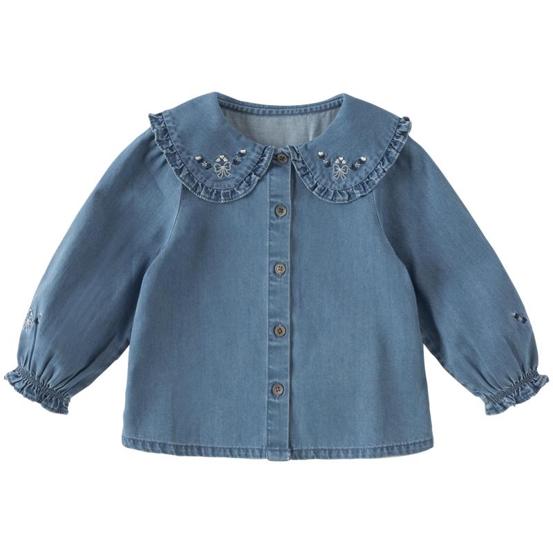 DAVE & BELLA Girls' Denim Shirt