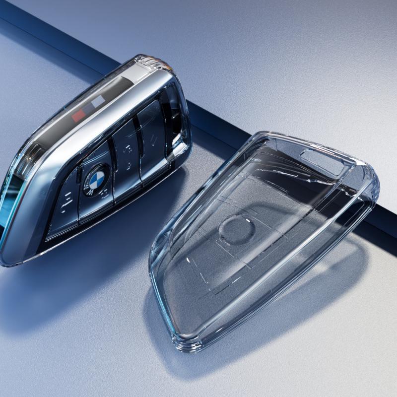 Ultra-Thin Transparent Key Cover for BMW X3, X1, X5, X6, New 5 Series, & 7 Series