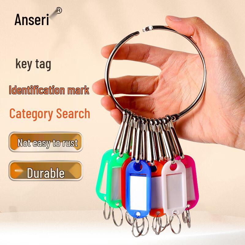 Anseri Stainless Steel Key Organizer Board with Markable Tags 20 Position