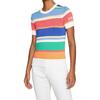 Polo Ralph Lauren Letter Logo Striped Short Sleeve Knit Top Women Tops 211792406-001