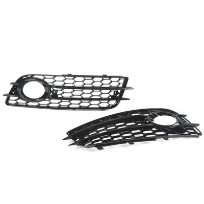 2 Pcs Bumper Fog Light Grille 8K0807681C01C Fog Lamp Cover Trim for A4 B8 S4 Models 2008‑2012
